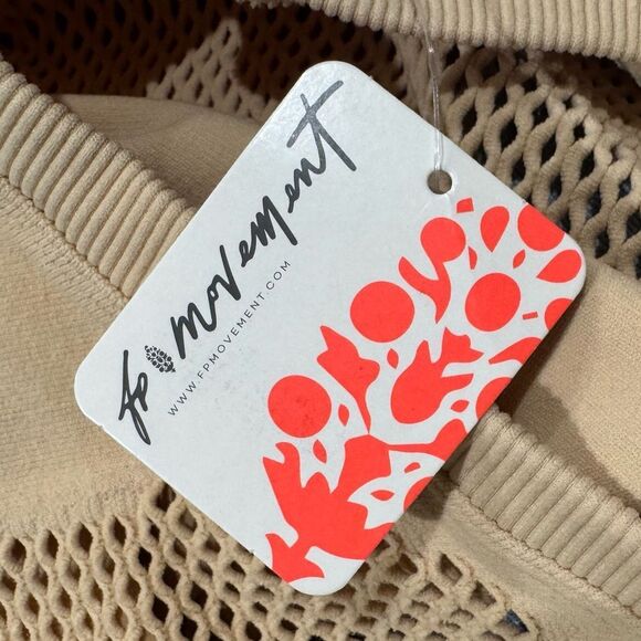 NEW Free People Movement Mesh In Session Tank Top Tan Women’s XS/Small - Picture 3 of 6